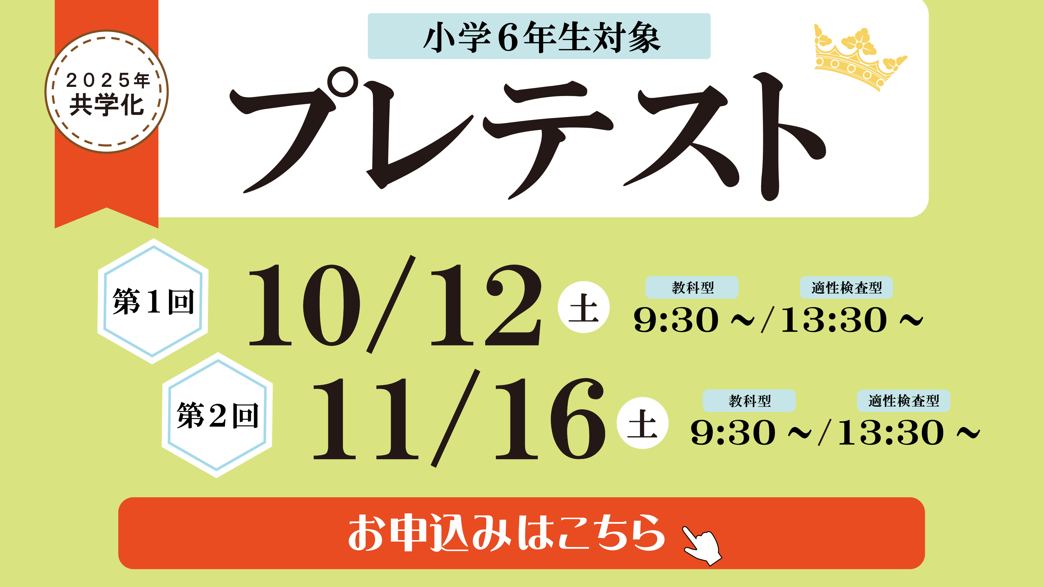 小学6年生対象プレテスト